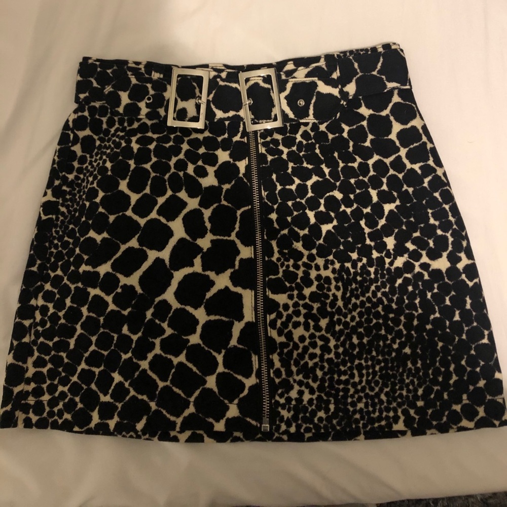 Topshop Animal Print Mini Skirt